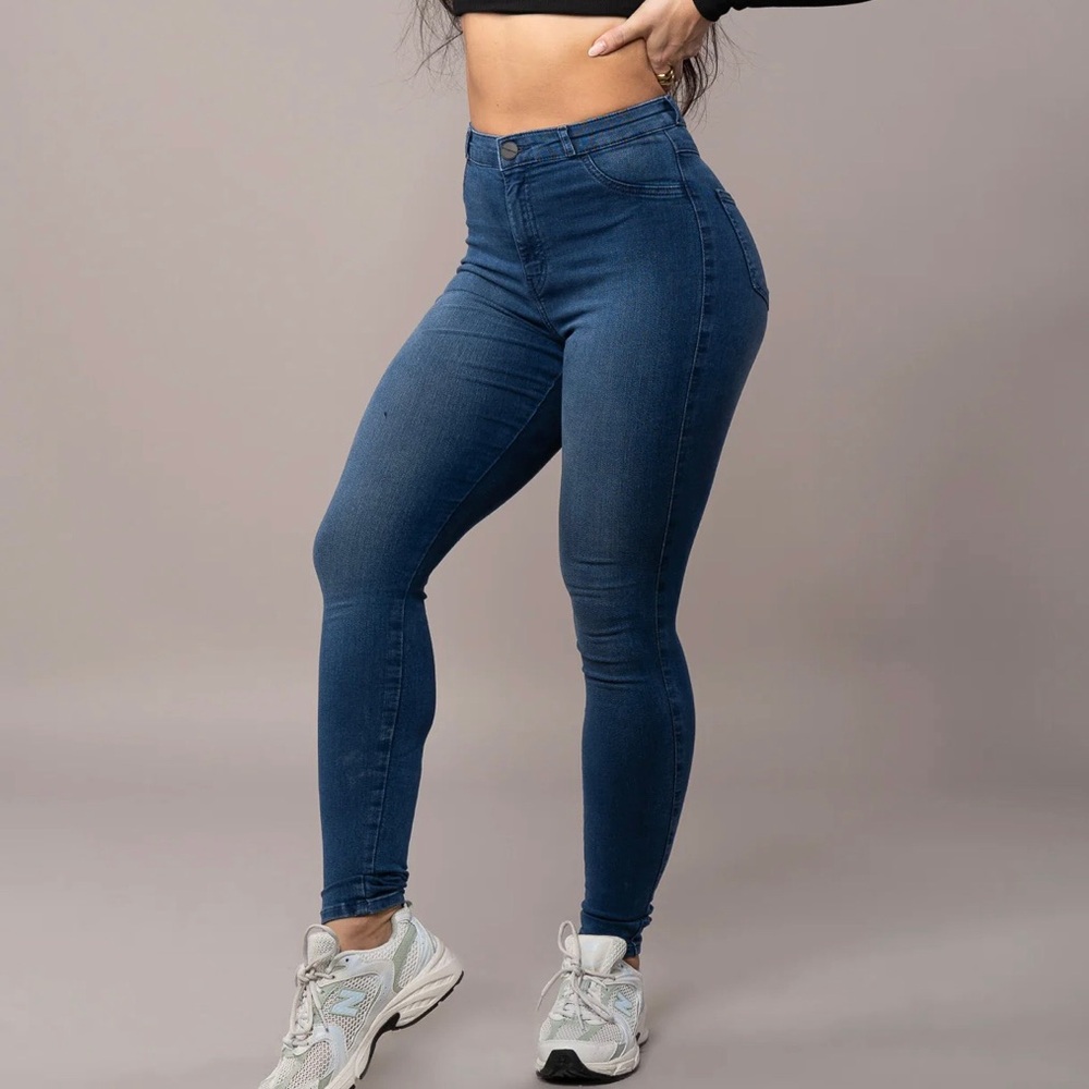 FITJEANS Contour - Azure Blue High Waist Skinny Jeans Size Small